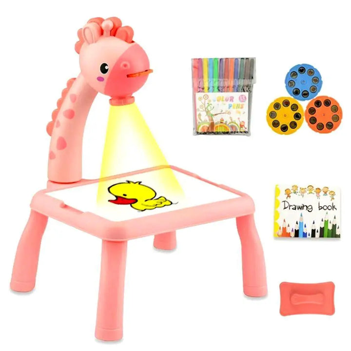 Mesa Projetora de Led Educativo Infantil  | Kit Artista | Presente Criativo +4 Anos