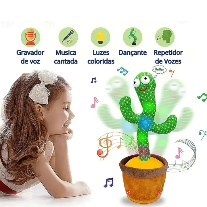 Cacto Dançante Interativo – Rebola, Canta e Imita Você!