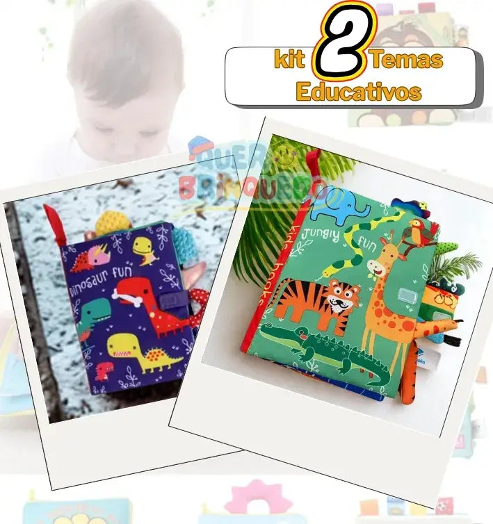 Livro Sensorial Infantil Montessori - Caçando Aventuras | Presente que Estimula Tato e Criatividade