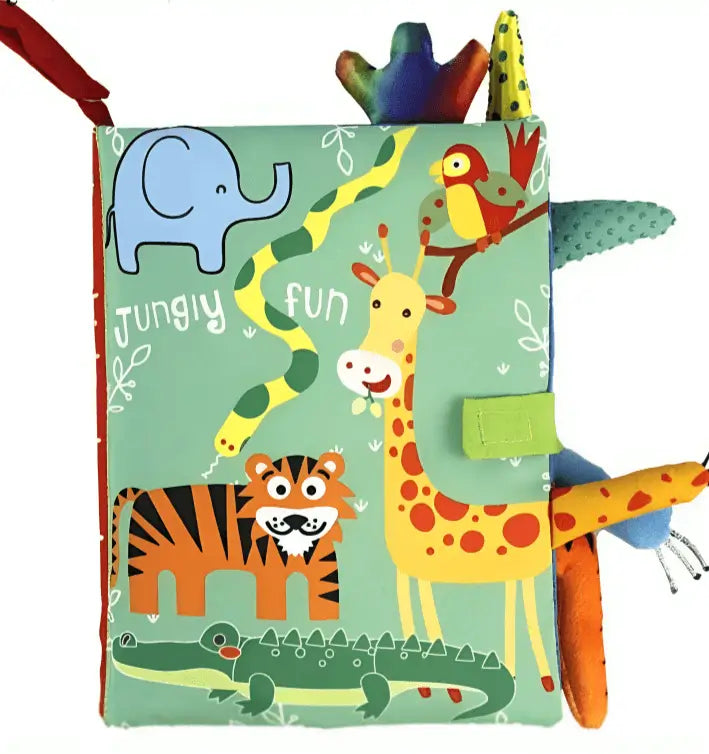 Livro Sensorial Infantil Montessori - Caçando Aventuras | Presente que Estimula Tato e Criatividade