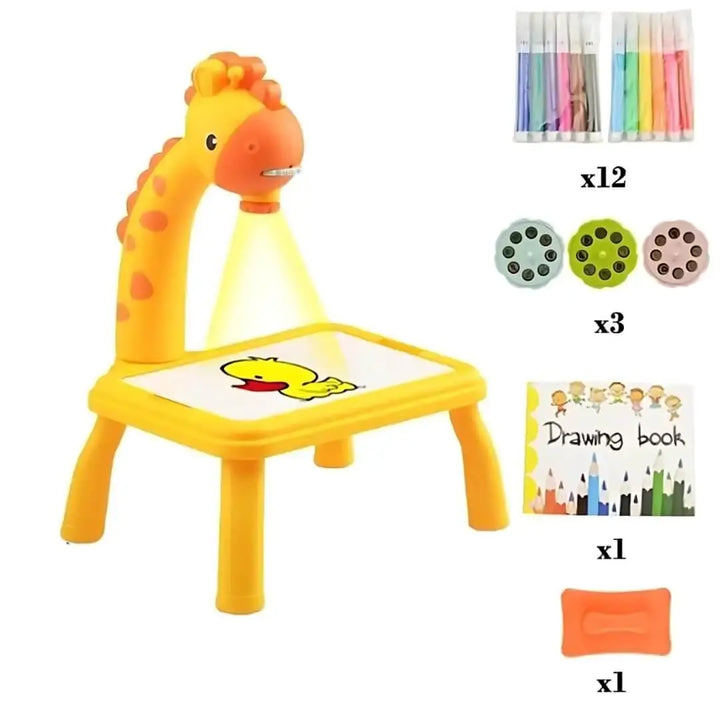 Mesa Projetora de Led Educativo Infantil  | Kit Artista | Presente Criativo +4 Anos