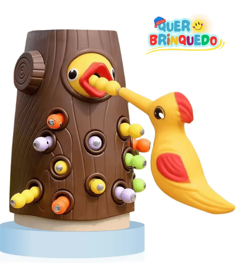 Pega Lagarta Pica-Pau - Brinquedo Interativo de Habilidade, Diversão e Aprendizado.