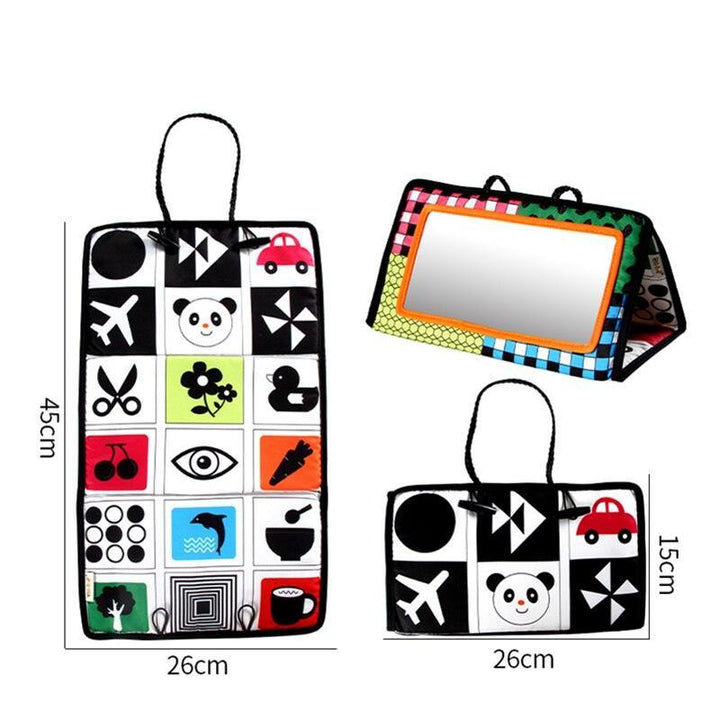 Livro Sensorial Espelho de Alto Contraste - querobrinquedo