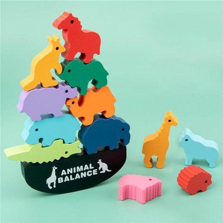 Animais Equilibrista de Madeira- Montessori - querobrinquedo