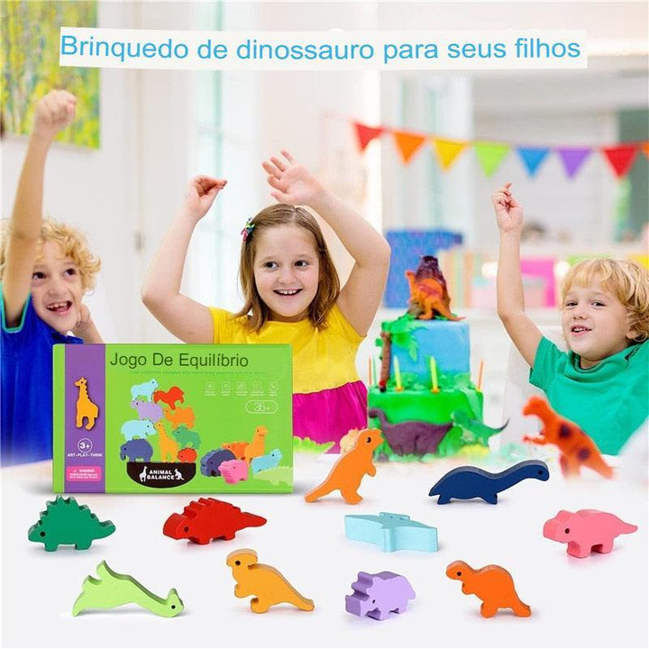 Animais Equilibrista de Madeira- Montessori - querobrinquedo