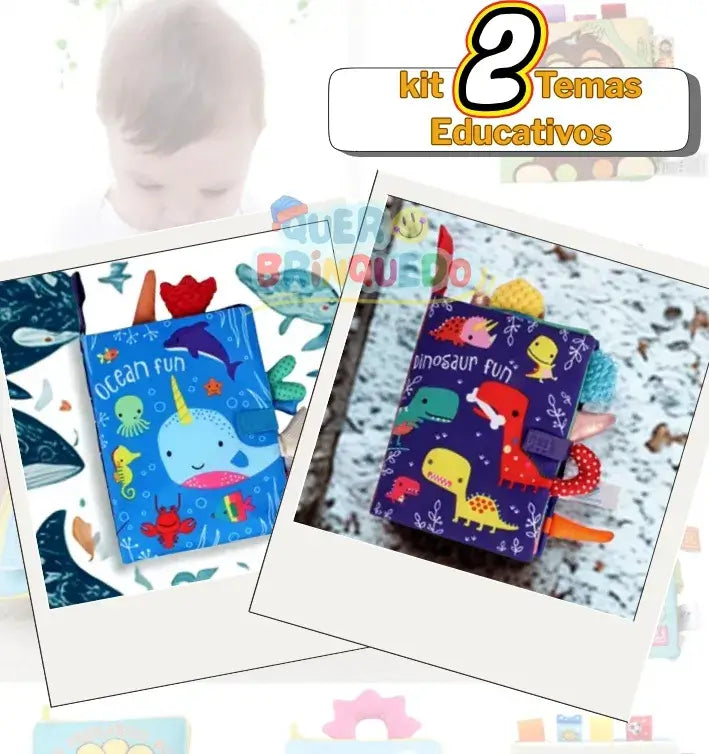Livro Sensorial Infantil Montessori - Caçando Aventuras | Presente que Estimula Tato e Criatividade