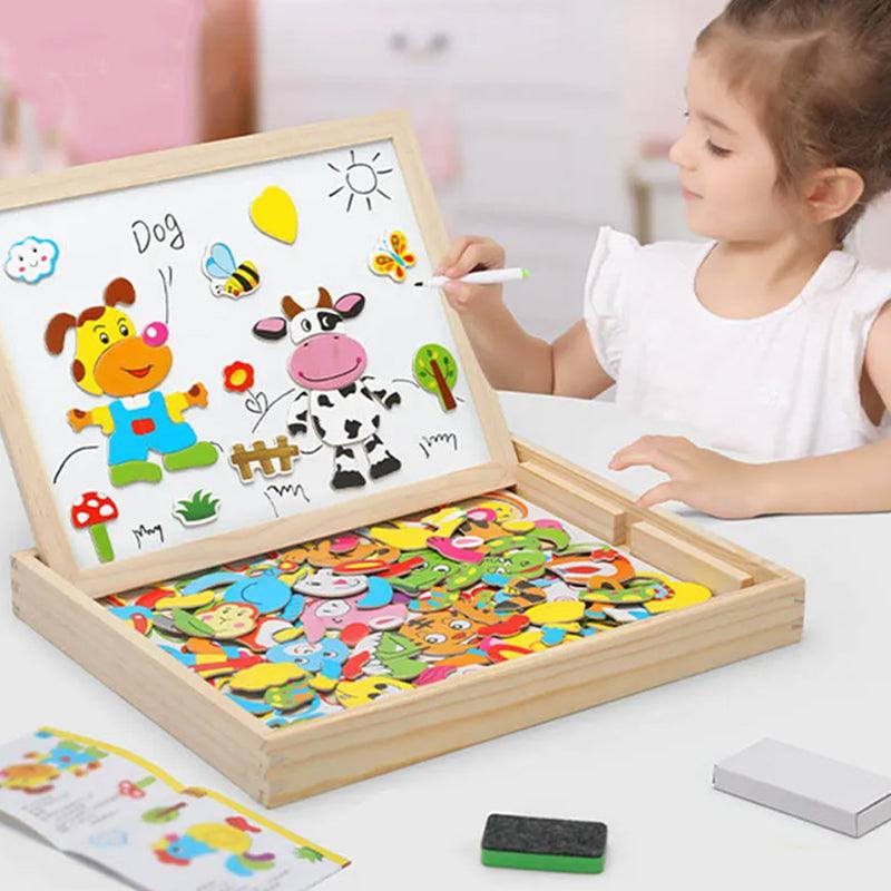 Quebra-Cabeça Multifuncional Infantil- Montessori - querobrinquedo